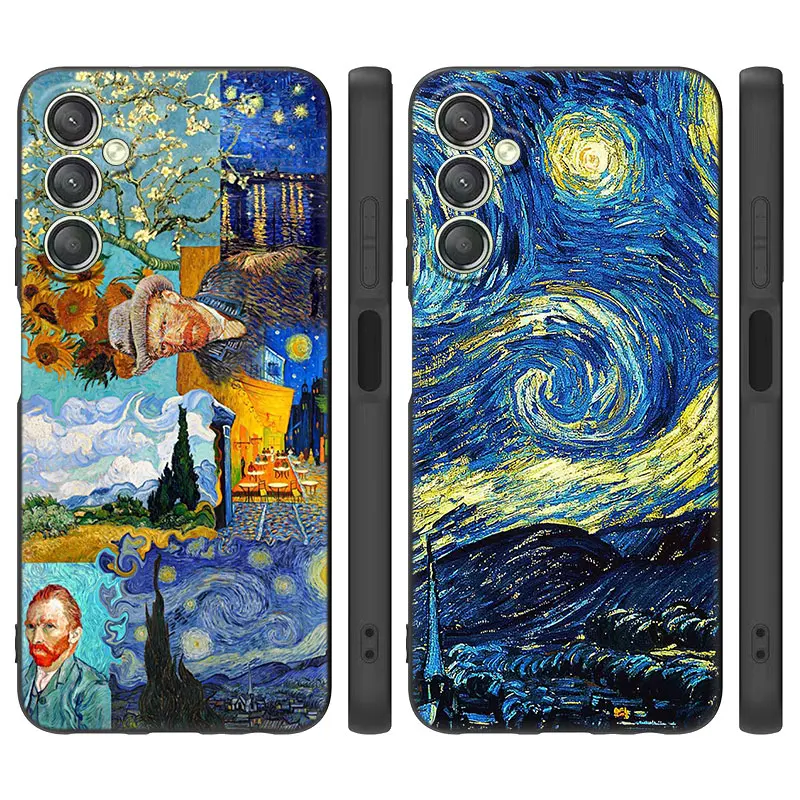 Van Gogh Starry Sky ArtสําหรับSamsung Galaxy A15 A14 A05 A34 A54 A52S A53 A33 A23 A24 A13 A12 A22 A32 A50 A51 A70 A71 A73 5G