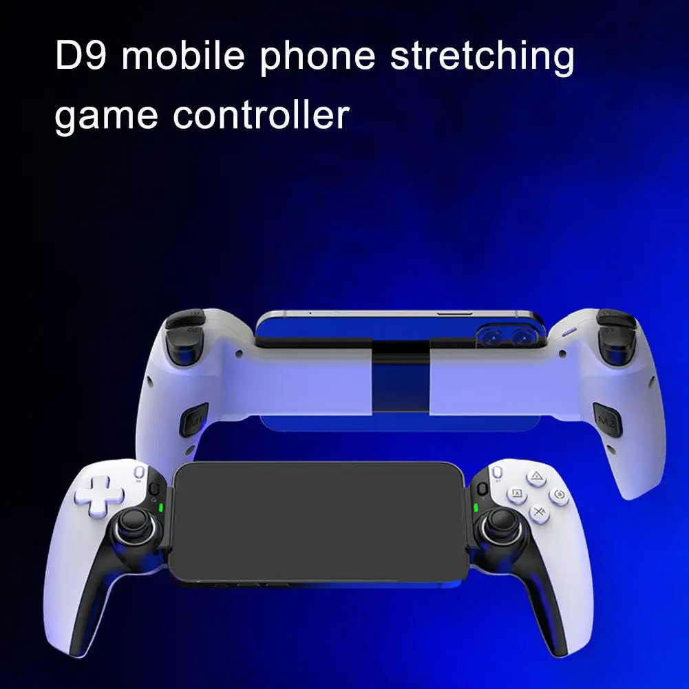 Controlador de juego de estiramiento para teléfono móvil D9, inalámbrico, Bluetooth, PC, tableta para Switch/PS3/PS4, controlador somatosensorial de doble salón