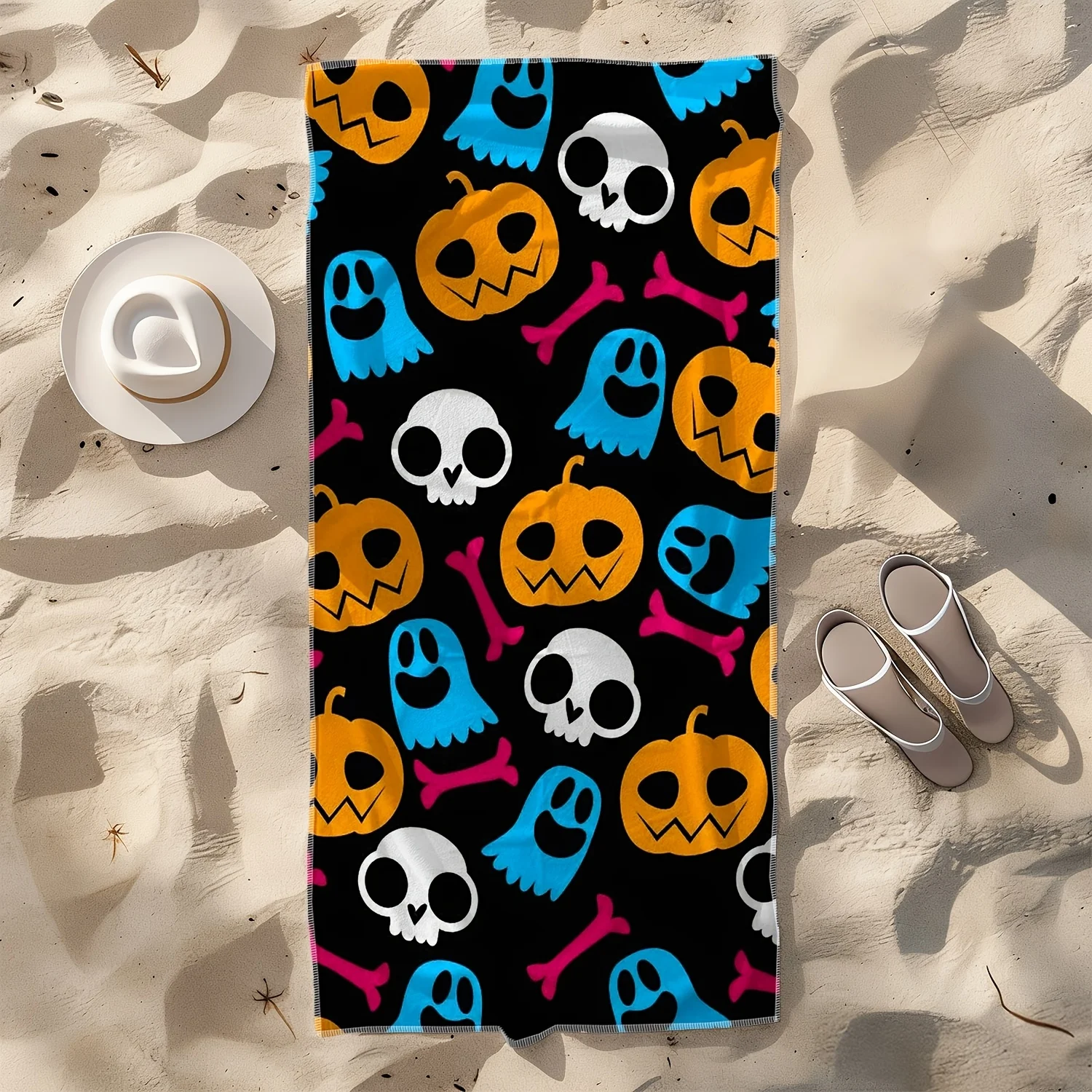 1pc 1pcs Pumpkin Skull Monster - Spa Towel review and price