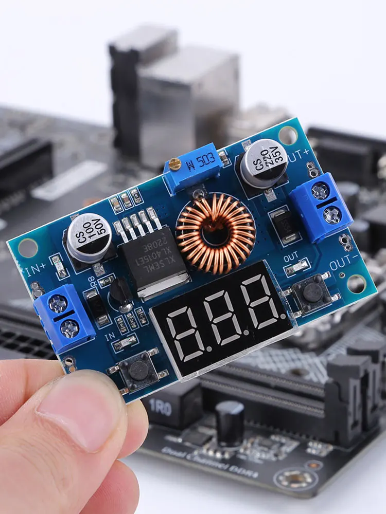 

XL4015 Понижающая зарядная плата для литиевой батареи со светодиодным дисплеем Светодиодный драйвер Понижающая зарядная плата 5-36 В Электронные компоненты