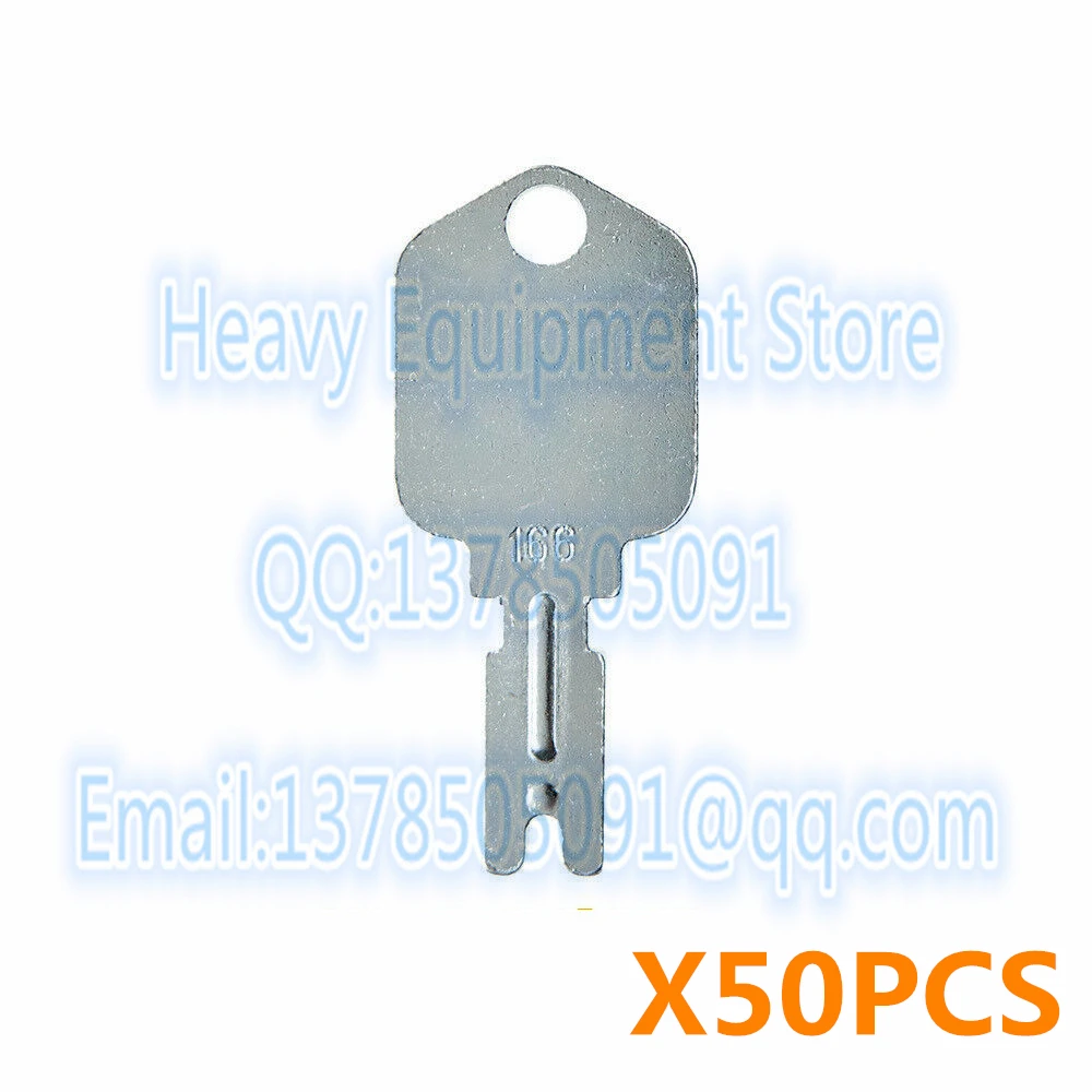 

50 PCS 166 186304 Forklift Key for Clark Yale Hyster Komatsu Gradall Gehl Crown 7738-4578 91033317 A214062 5133504