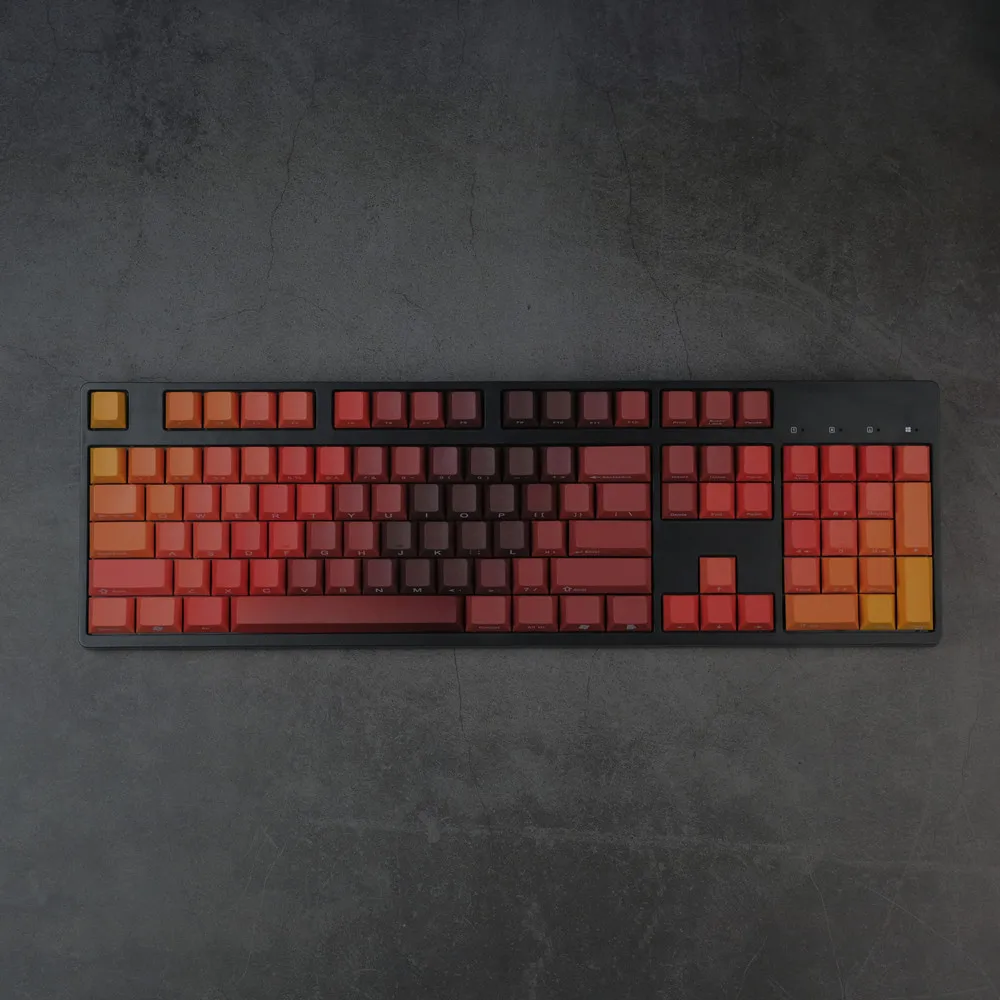 Red Jackson Keycap PBT Thermal Sublimation Mechanical Keyboard Keys Retro Side Engraving Factory Height Small Full Set Of