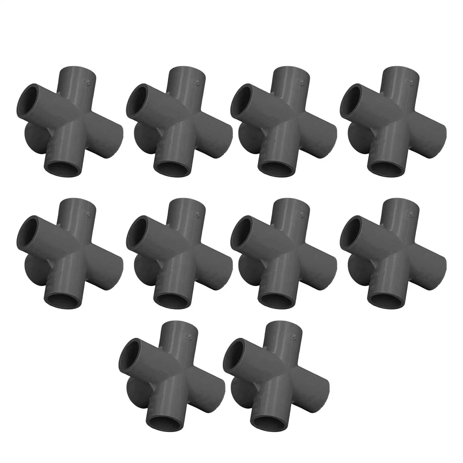 10Pcs 20mm 5-Way  Pipe Fittings Right Angle Elbow Connectors for furniture Projects