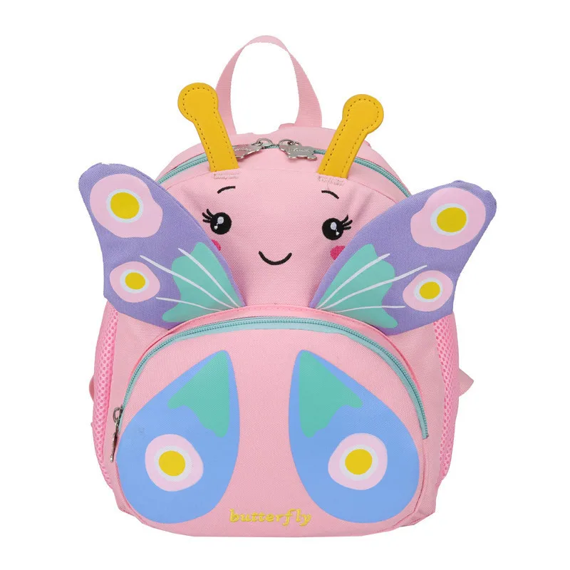 Cartoon Butterfly Girls\' School Backpack 3D Cute Kids Shoulders Bag Baby Kindergarten Anti Lost Bag Boys Fashion Bookbag Рюкзак