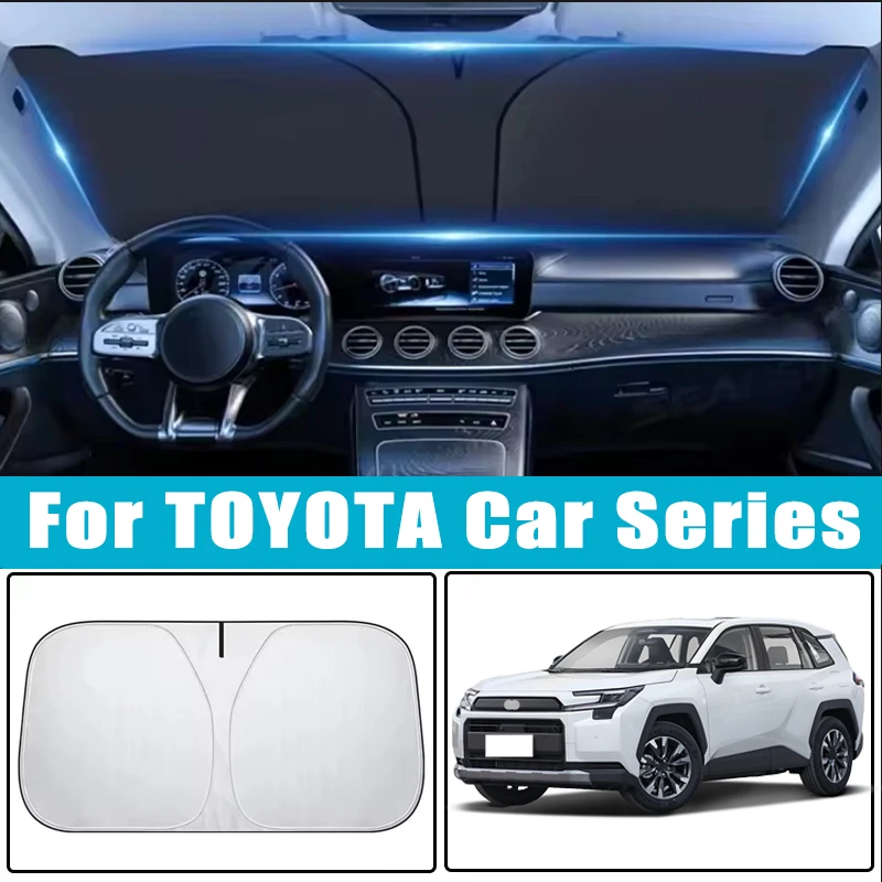 

Car Windshield Sunshades Cover for Toyota Camry Corolla RAV4 Hilux Fortuner Yaris Land Cruiser Sun Protection Car Accessories