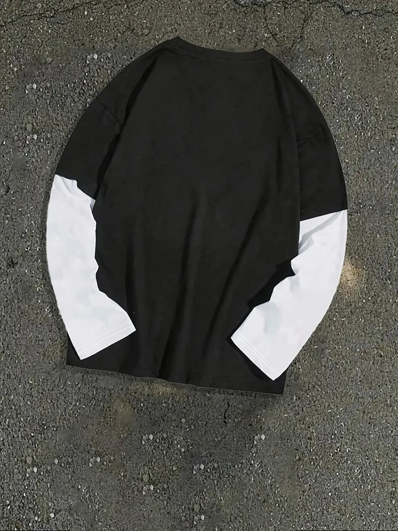 The new men's long-sleeved T-shirt for Spring and Autumn 2025 is a casual and fashionable digital print streetwear collection