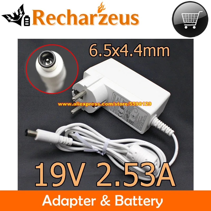 Genuine 19v 2.53a Power Adapter Carregador para lg 27gk65s Eay65689004 Ads48fsk19 19048epcu-1 19048epk-1 ou Eay65689002 27-up600-w