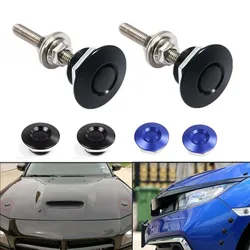 2pcs/4pcs 30mm Modified Car Latch Push Button Billet Quick Release Fasteners Front Bumper Hood Pin Engine Bonnet Lock Latch Clip