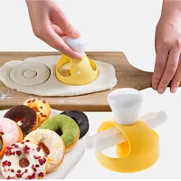 1set donut mold baking tool, printed biscuit mold, plastic hollow bread mold