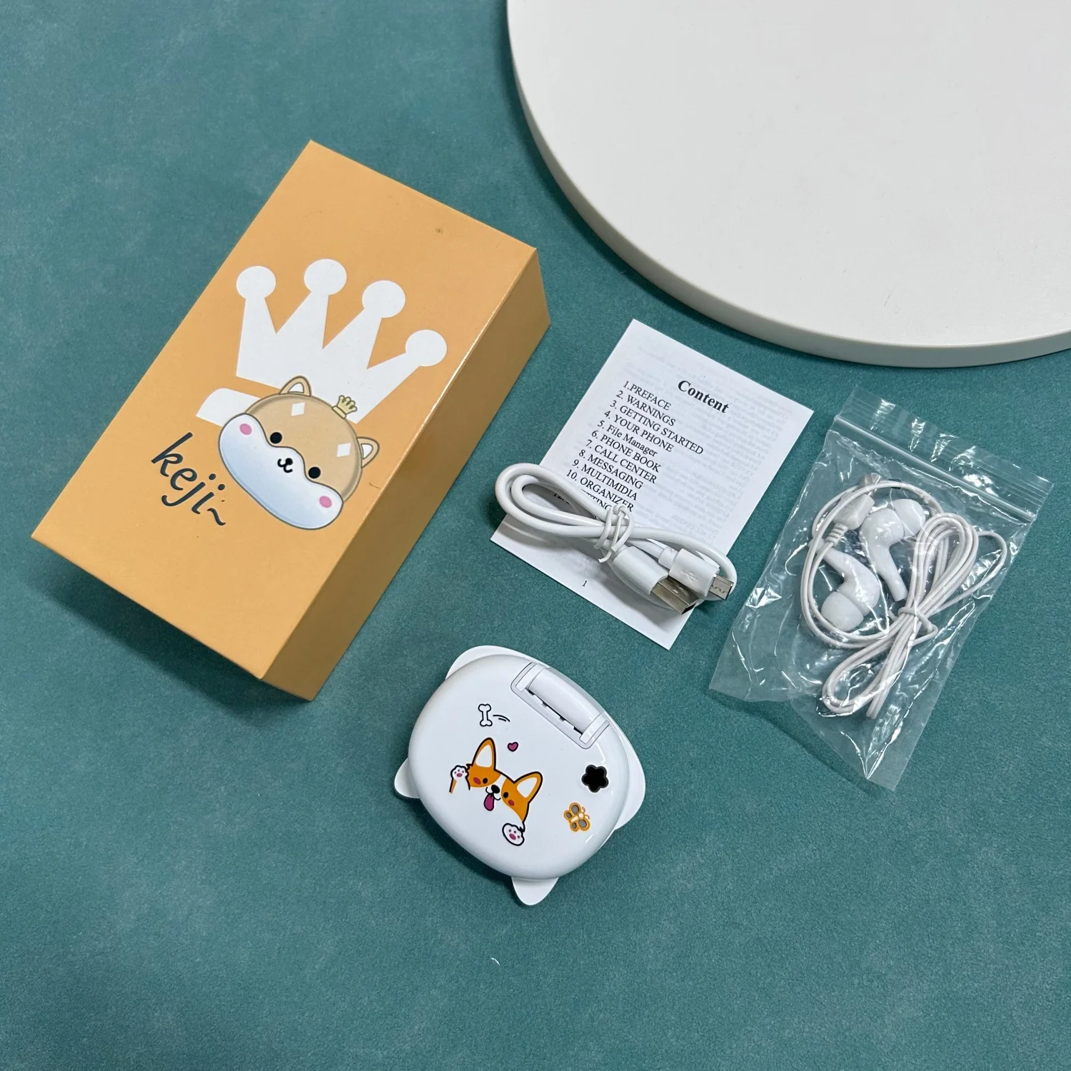 Cute Mini Koki Mobile Phone Flip Cartoon Kids Children Dual Sim 2G GSM Keyboard Botton MP3 Player Unlocked New Cellphone
