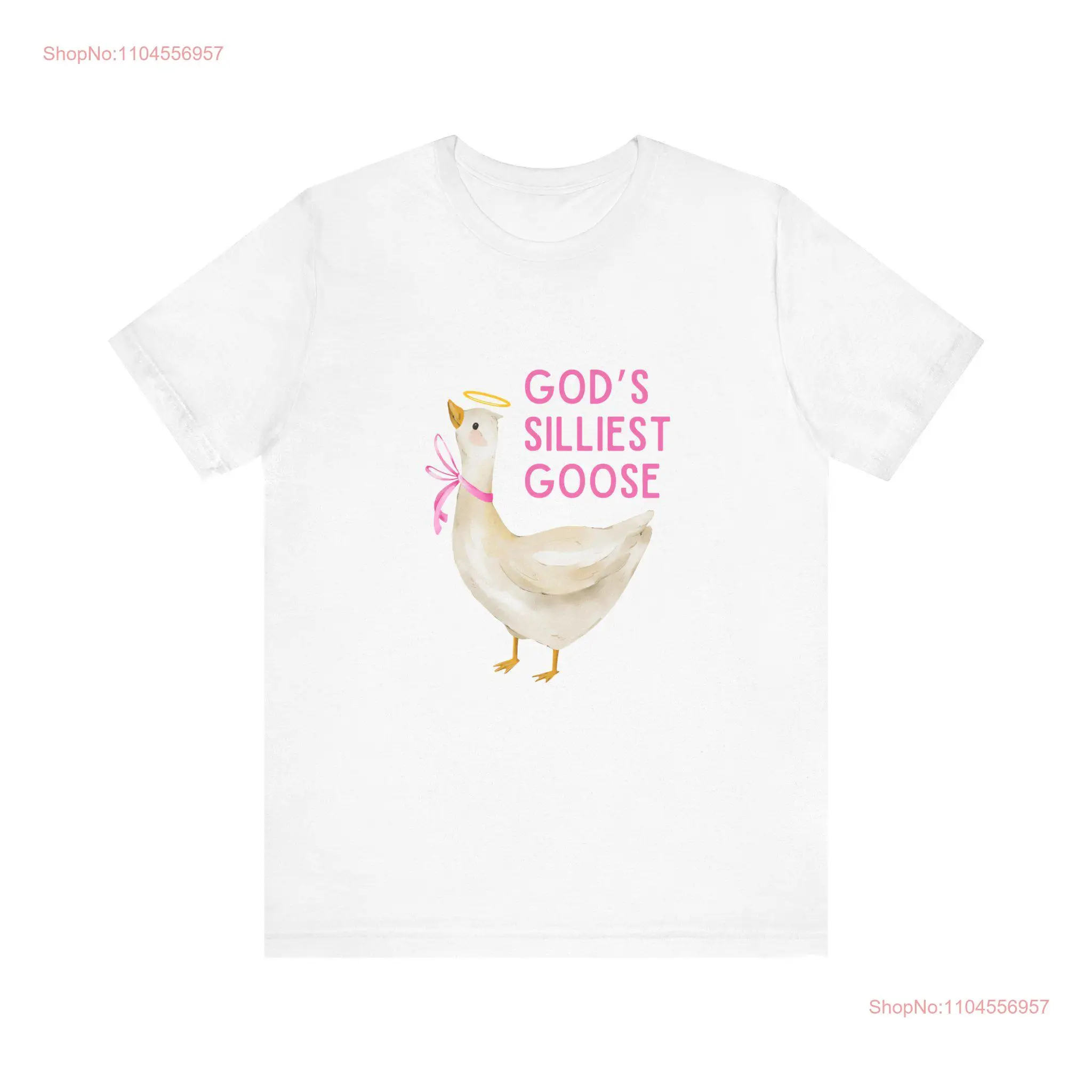 God's Silliest Goose T Shirt Funny Duck Religious Christian Bows long or short sleeves