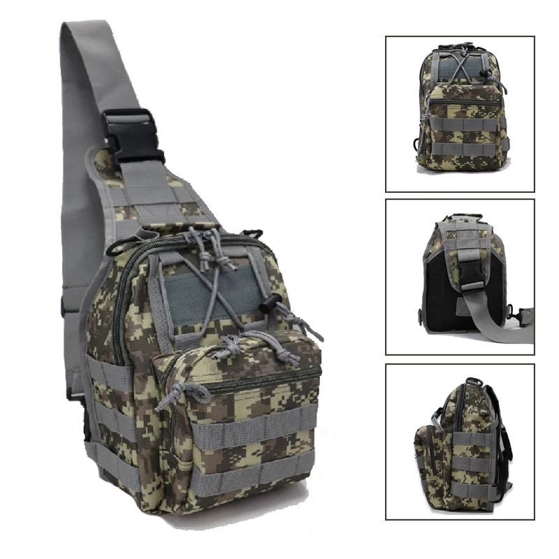 

Men Sport Tactical Crossbody Bag Molle Camouflage Chest Bag For Hunting Oxford Hiking Camping Shoulder Bag