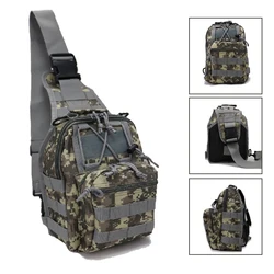 Erkekler Spor Taktik Crossbody Çanta Molle Kamuflaj Göğüs Çantası Avcılık Oxford Yürüyüş Kamp Omuz Çantası