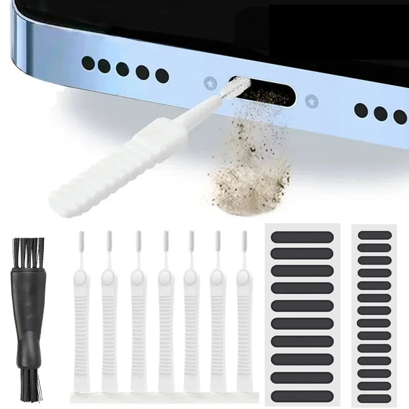 Universal Mobile Phone Speaker Earpiece Net Anti Dust For IPhone 14 13 12 11 Pro Max Charge Port Cleaning Brush Kit New