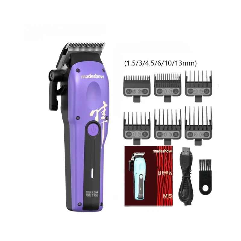 Madeshow M15 HAIR CLIPPER,Hair Clipper for Men,Barber Hair Clippers,Hair Cutting Kit,Cordless Barber Clipper