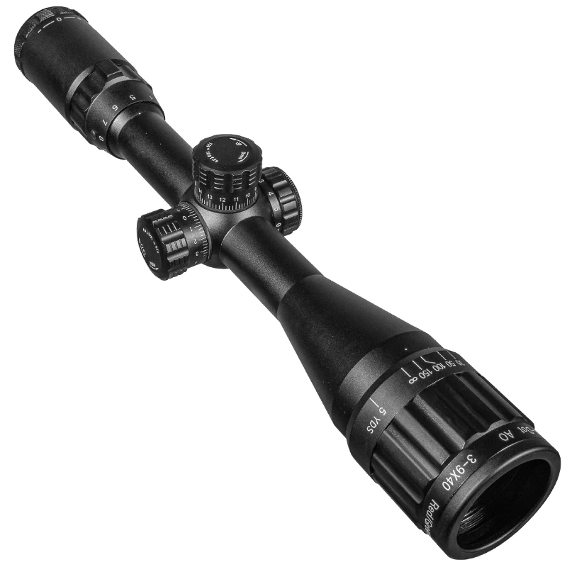 Imagem -03 - Nsirius 3-9x40 Aoe Red & Green Iluminado Mil Dot Rifle Scope Precision Optics Caça Scope com Tampa e Montagem