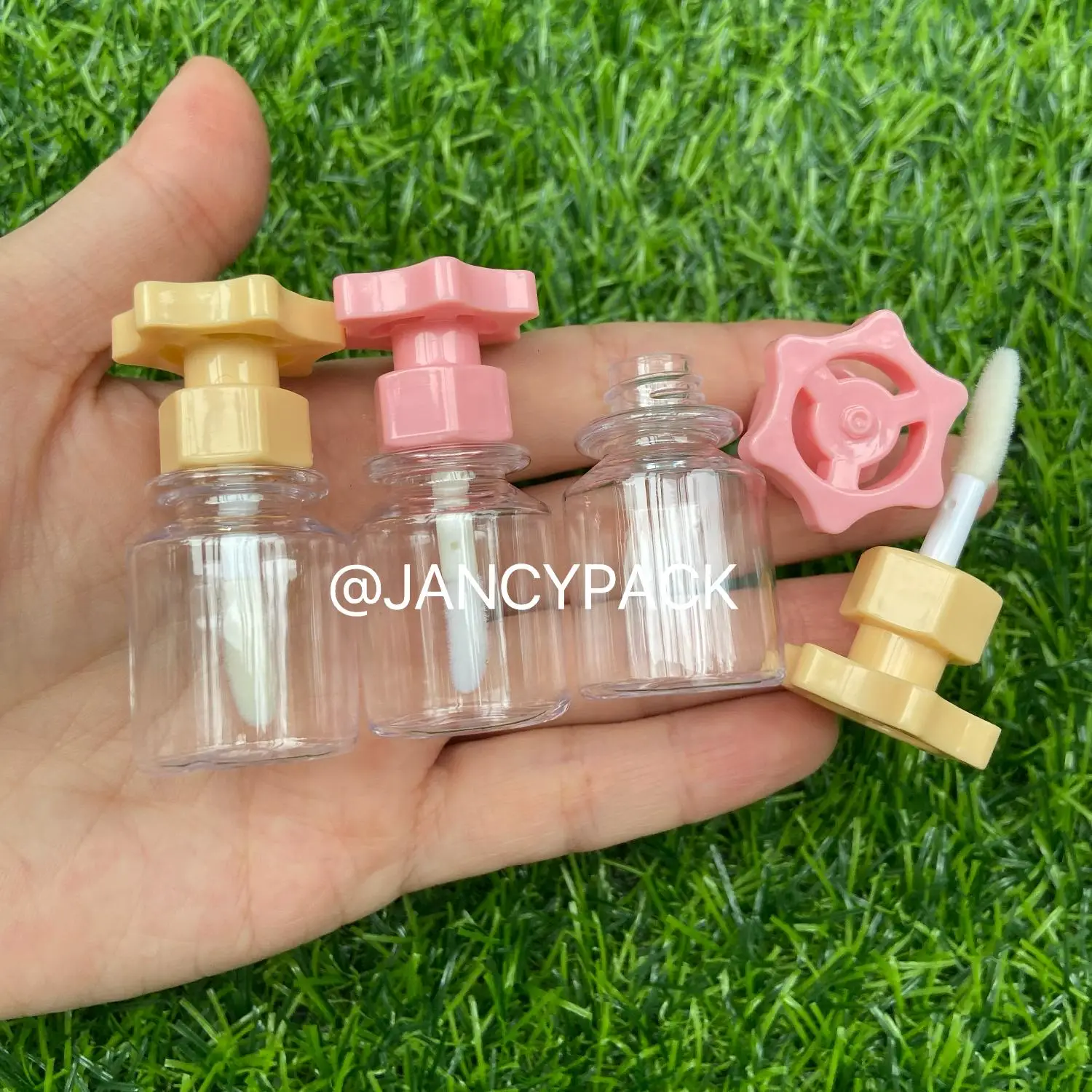 3ml colorful cute bottle lip gloss tubes empty lip tint vials cosmetic packaging travel set
