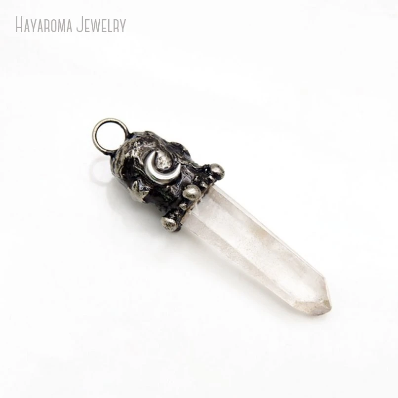

10Pcs Natural Crystal Moon Star Necklace Pendant Talisman Witch Wicca Boho Gothic Y2k Jewelry Charm