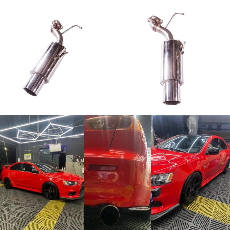 

[Custom product] For 2009-2012 Mitsubishi LANCER EX 1.8L 2.0L 304 stainless steel end exhaust turbocharger racing sound