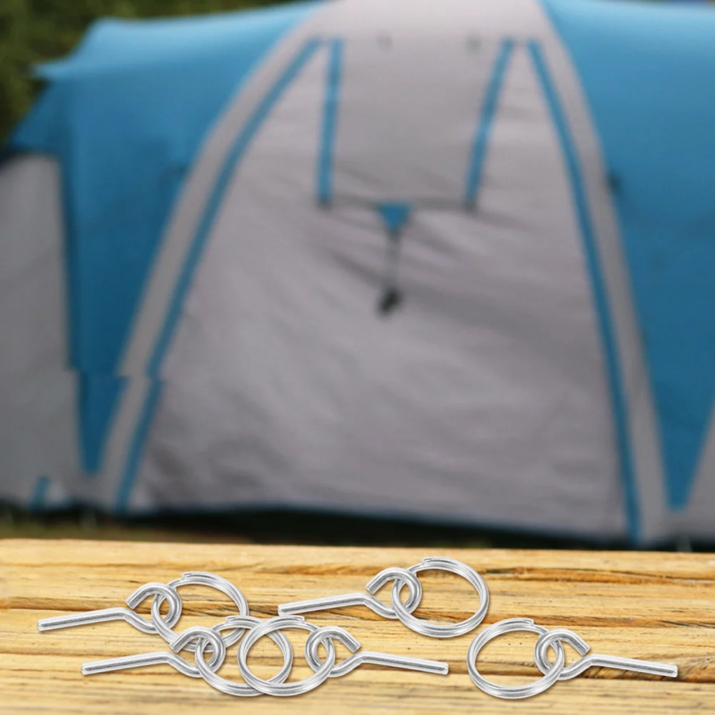 15 قطعة موصلات خيمة مجلفنة تصميم قضيب دبوس واحد عالمي متوافق مع متين ومستقر للتخييم والتنزه في الهواء الطلق #3