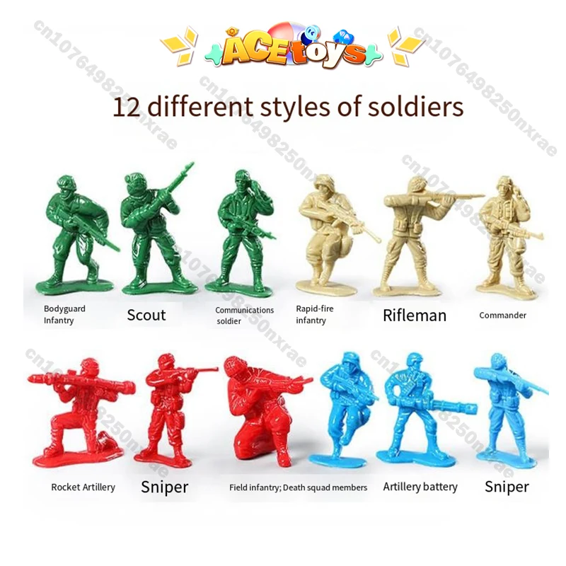 

120Pcs/Set Military Model Playset Toy Soldier Army Men Action Figures Army Play Combat Miniature Figurines