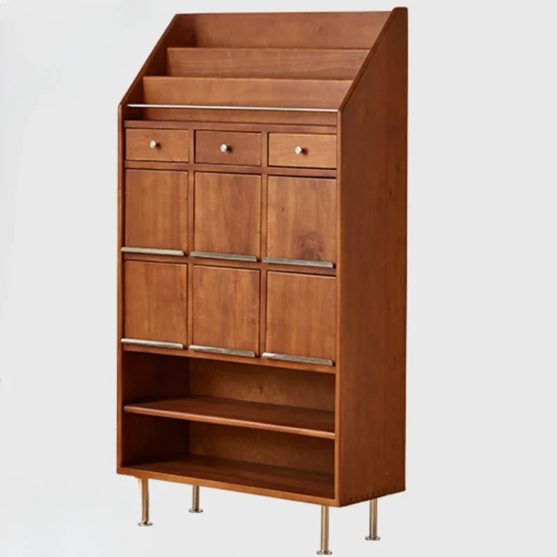 

Простая японская гостиная, учебный книжный шкаф, небольшая квартира, шкаф для хранения в стиле ретро, шкаф для китайской медицины