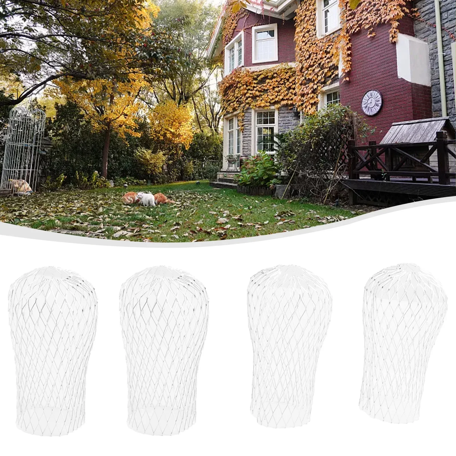 Home Improvement Metal Metal Mesh Silver Drain Pipe Cover Downpipe Mud Trap Guards Drain Pipe Gutter Filters Gutter Filters