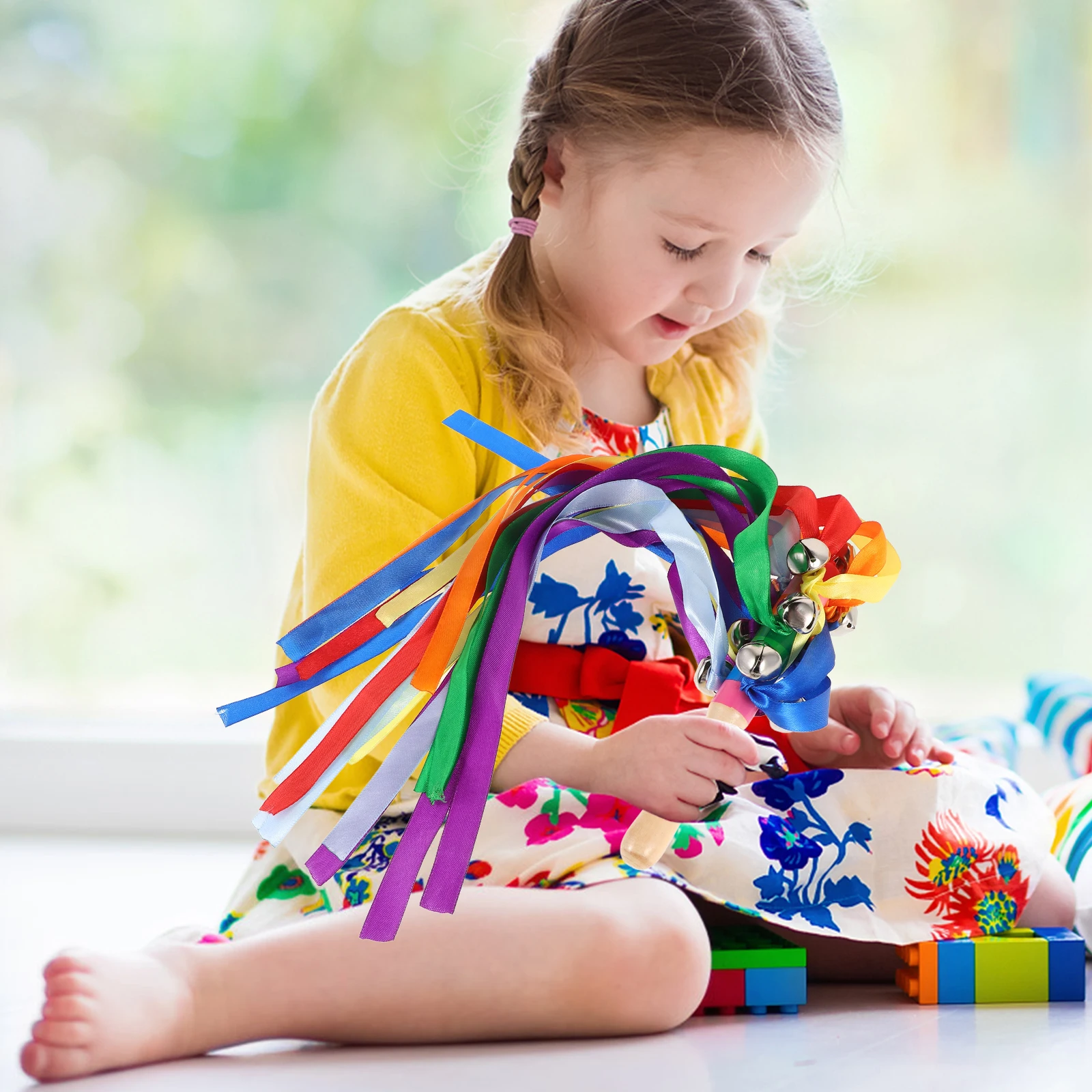 

Rainbow Ribbon Stick Kids Gym Equipment Twirling Wands Spiral Design Dance Accessories Streamers Toy Outdoor Activities