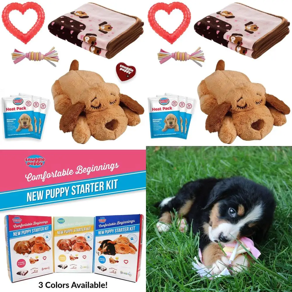 

Puppy Care Kit: Heartbeat, 3 Heating Pads, Chew Toy, Blanket & Teething Relief