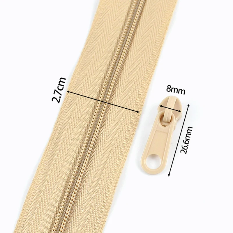 1/2 Sätze 3 #   Nylon-Reißverschlussverschlüsse mit Reißverschlüssen, Schieber, Gepäcktaschen, Rolle, Reißverschluss pro Meter, Reißverschlüsse, Reparatursätze, Kleidungsstücke, Nähzubehör