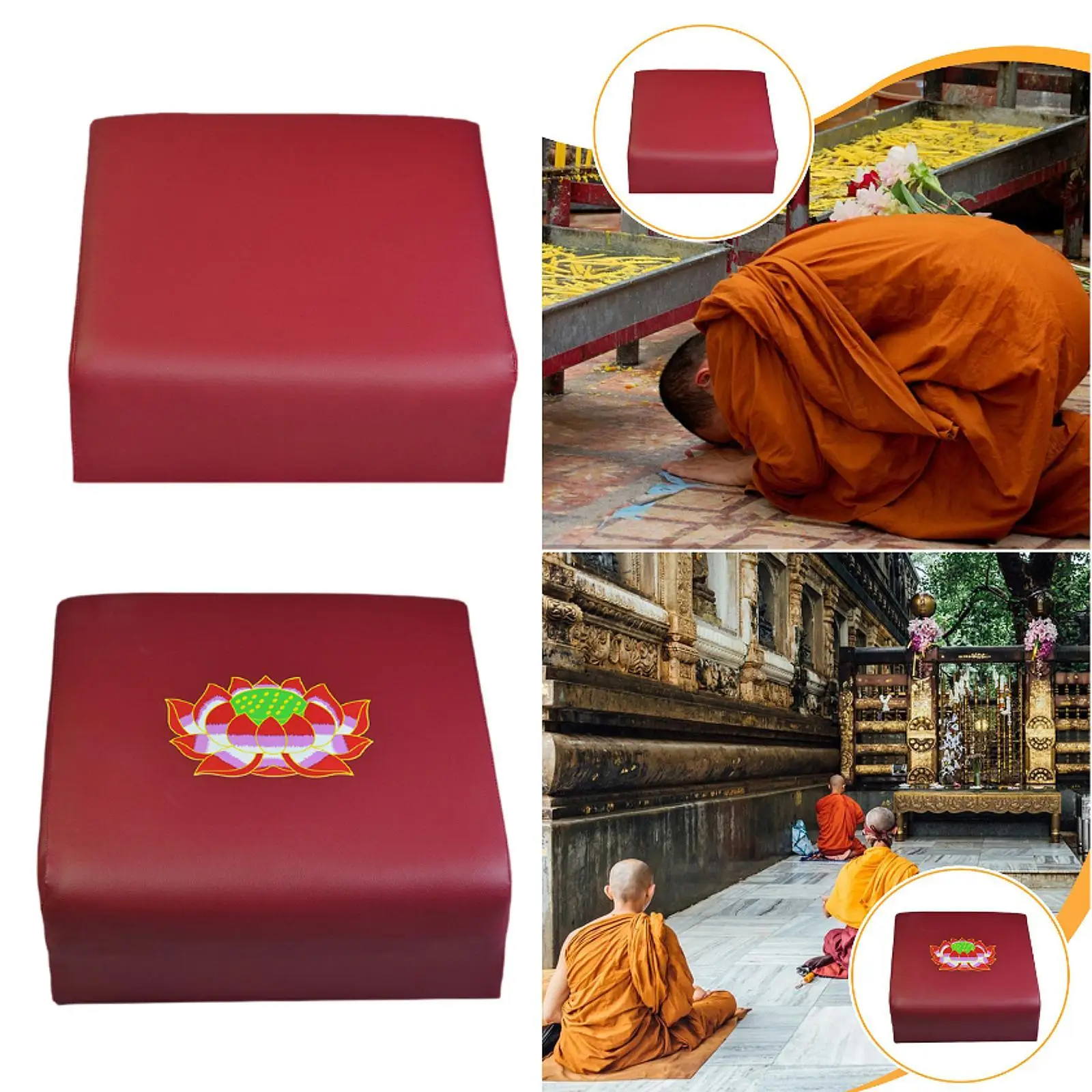 

Meditation Bench Praying Kneeler Pad Convenient Sitting Meditation Cushion Prayer Bench for Indoor Office Yoga Tea Ceremony Home