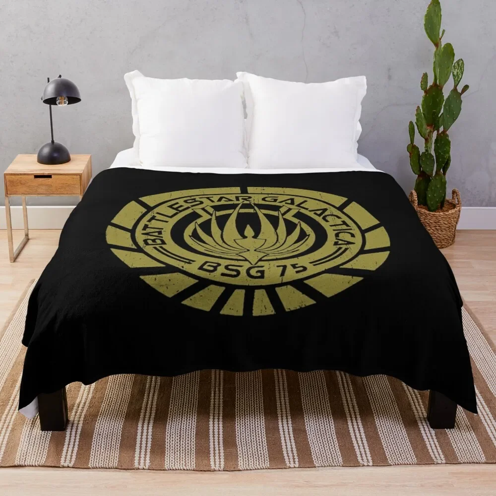

Battlestar Galactica Crest Throw Blanket Breathable Lightweight Blanket for Adults Kids