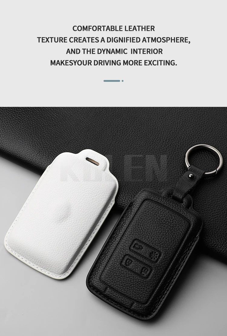 Echtes Leder Auto Karte Schlüssel Fall Abdeckung Shell Für Renault Koleos Captur Megane Clio Scenic Talisman Arkana Für Dacia Sandero Fob – Detail 3