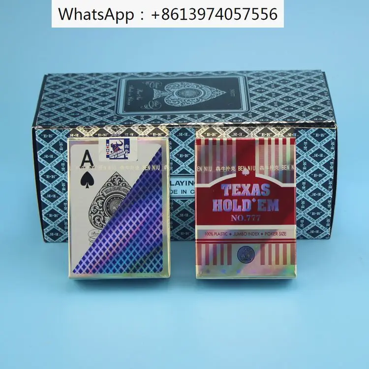 Double-sided Frosted Benniu 777 Plastic Playing Card Texas Playing Card Wide Character Big Character Poker