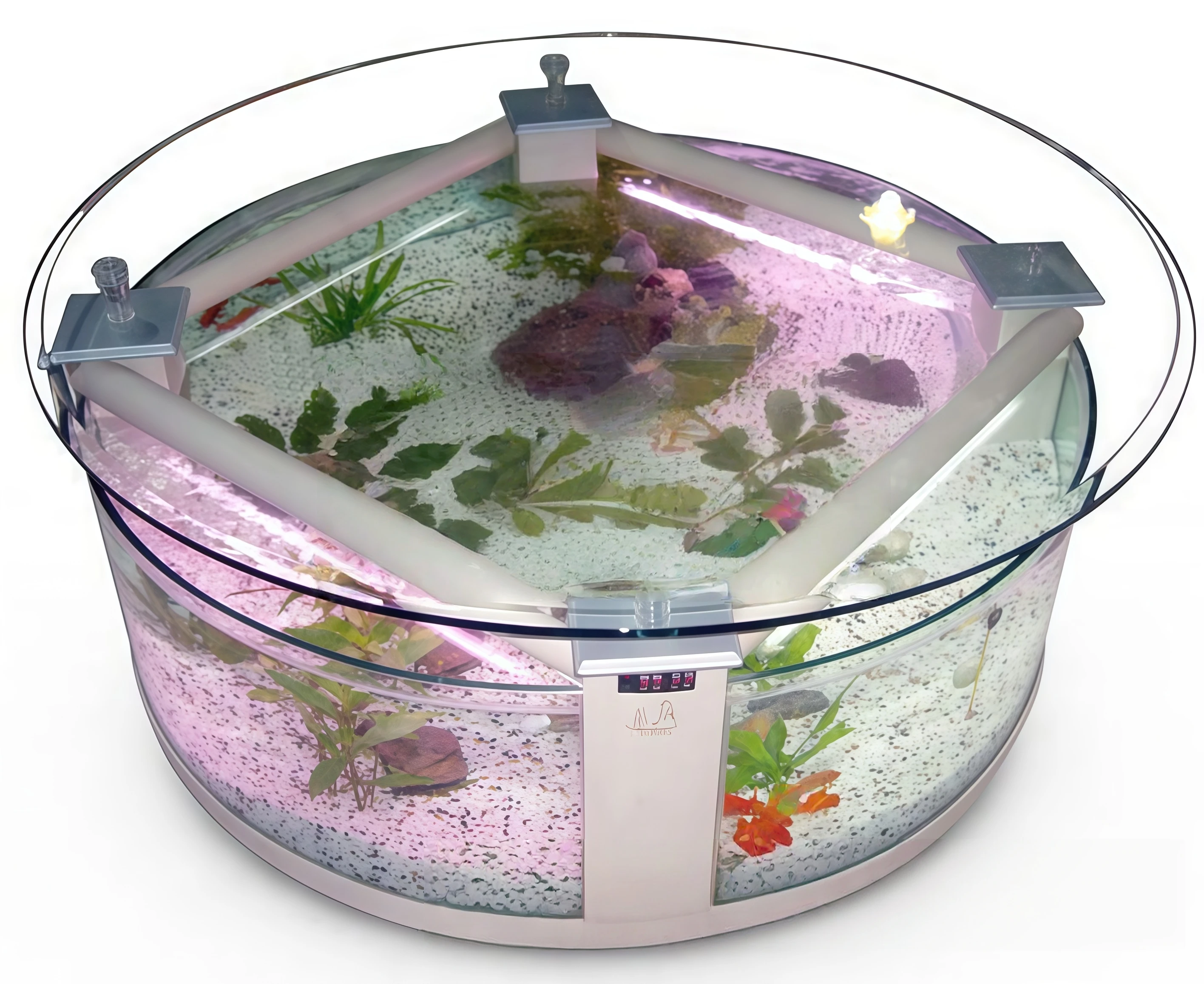 

Роскошный ультра-белый стеклянный аквариум для аквариума, цилиндр, журнальный столик, декор для гостиной