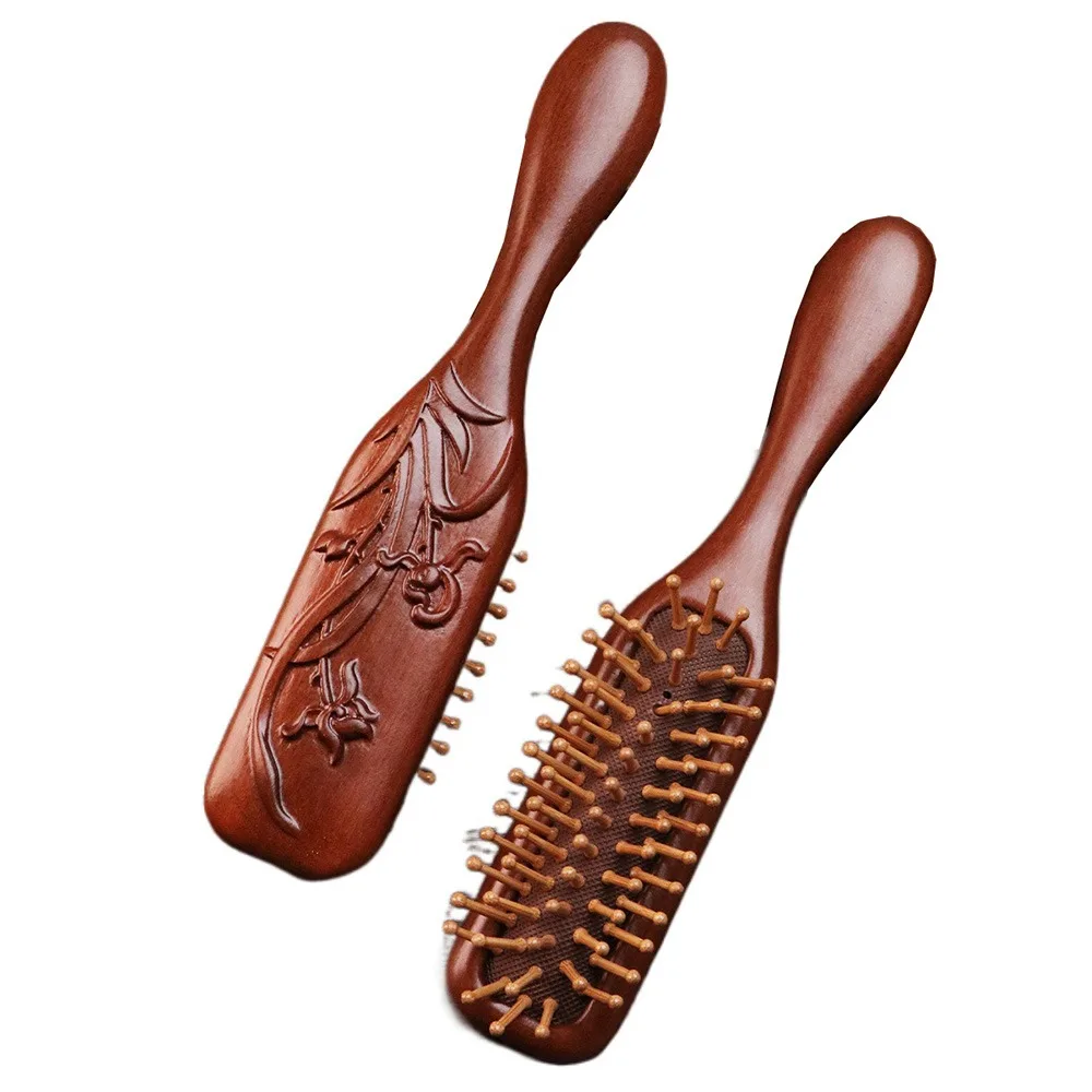 

Anti Static Wooden Massage Comb Natural Wood Scalp Relax Air Cushion Hairbrush Comfortable Blood Circulation