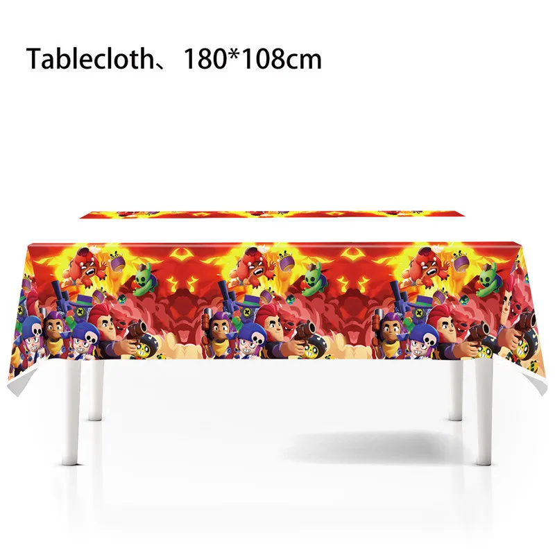 Figuras de Anime Brawl Stars, Decoraciones para Fiestas de Cumpleaños, Vajilla Desechable, Platos, Vasos, Servilletas, Recuerdos para Fiestas