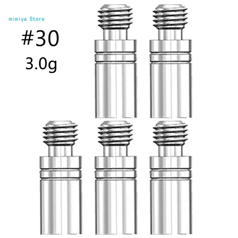 pipi 5 Pcs 2BA Thread Weights Add Accentuator Tool Brass Counterweight Professional 1.5g/2g/2.5g/3g Weight