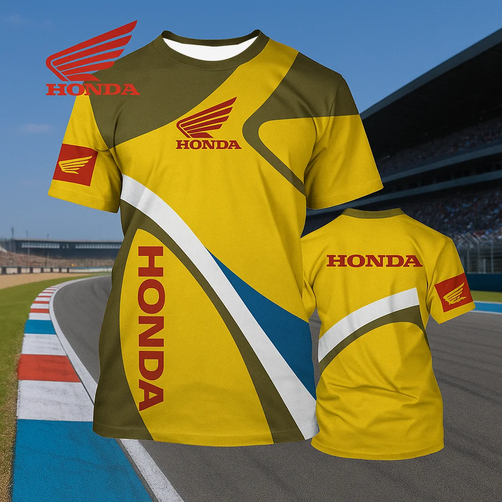 

Крутая мужская футболка Honda Motorcycle с коротким рукавом для повседневного уличного байкерского гонок в стиле хип-хоп и повседневного стиля