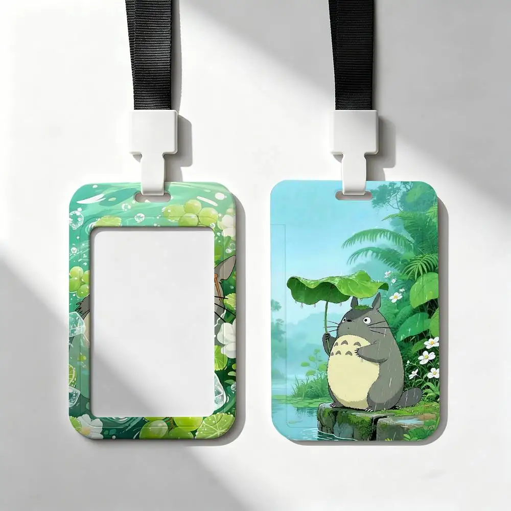 My Kawaii Y-TotoroS ID Card Holder Badge Holders Lanyard Business Exhibit School Strap Neck Hang