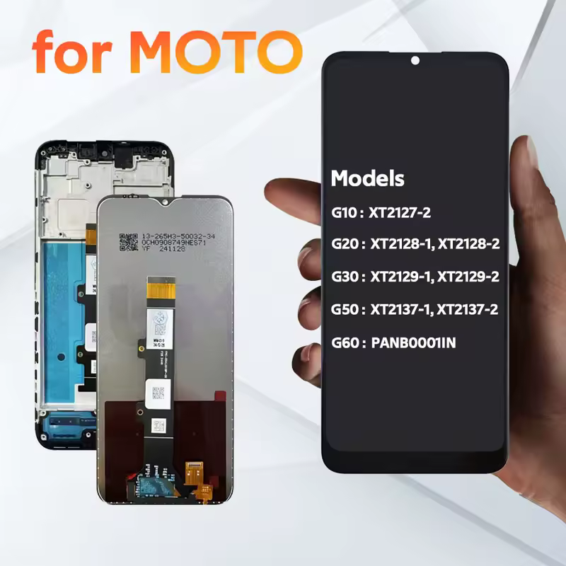 for Motorola Moto G10 G20 G30 G50 G60 G100 LCD Display Touch Screen Digiziter Assembly pantalla For Moto G50 5G With Frame LCD - Image 2