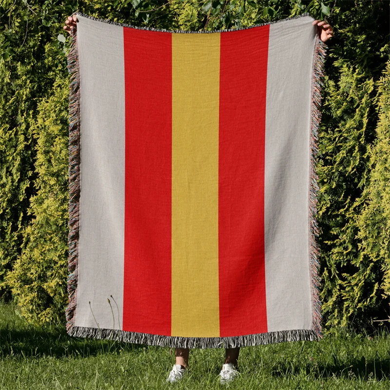 

Aertemisi Proculsexual Pride Flag LGBT Rainbow Jacquard Fringed Woven Throw Blanket