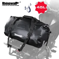 Rhinowalk-Bolsa trasera impermeable para motocicleta, sillín de PVC de 45L, equipaje seco, mochila trasera para exteriores, bolso de hombro para motocicleta, viaje