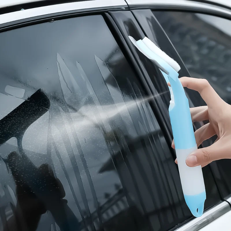 3-IN-1 Multifunctional Car Window Glass  Cleaning Brush Squeegee Spray Sponge Brush Brush Home Window Glass Washing Brushes Tool