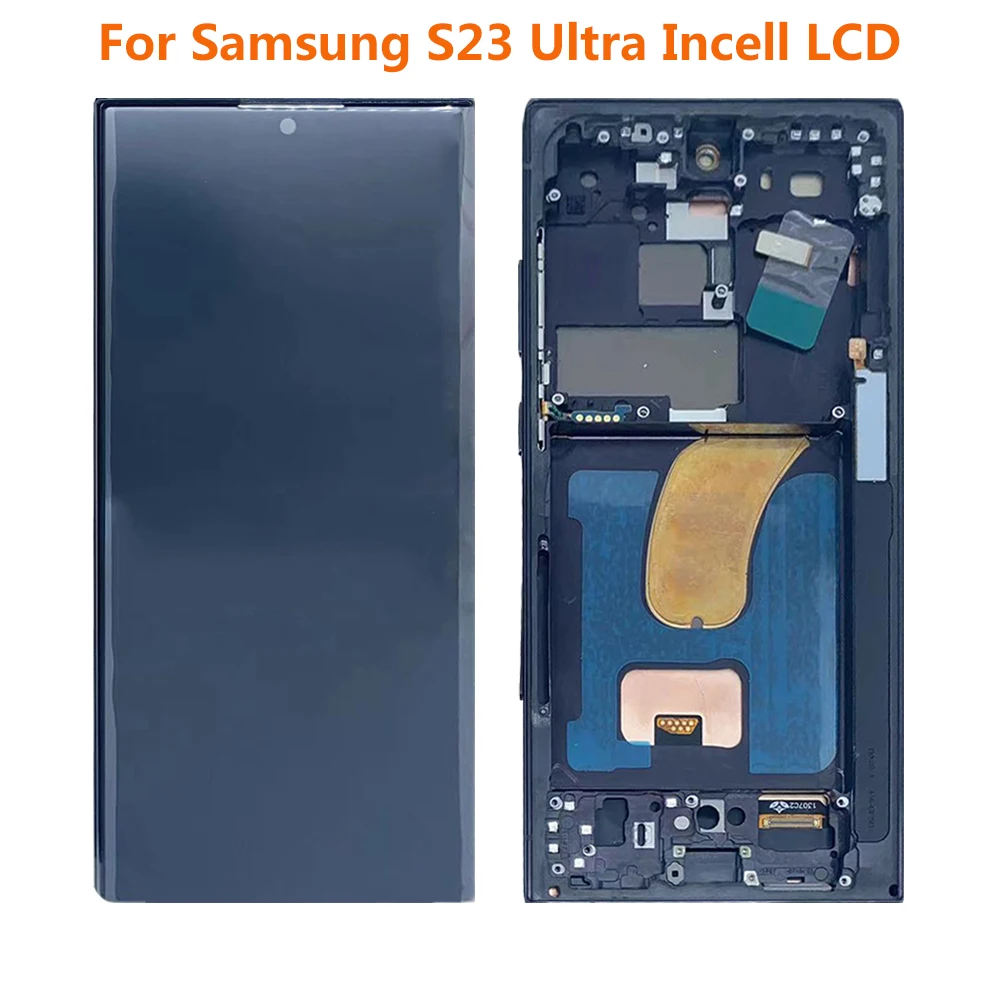 

Incell For Samsung Galaxy S23 Ultra LCD S918 S918B S918F S918U Display Touch Screen Digitizer Assembly With Frame Repair Parts