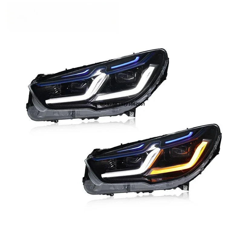 

1 Unit for 10-17 5 Series GT Headlight Assembly F07 Modified with LED Daytime Running Lights, Turn Signals, Lens Headlights