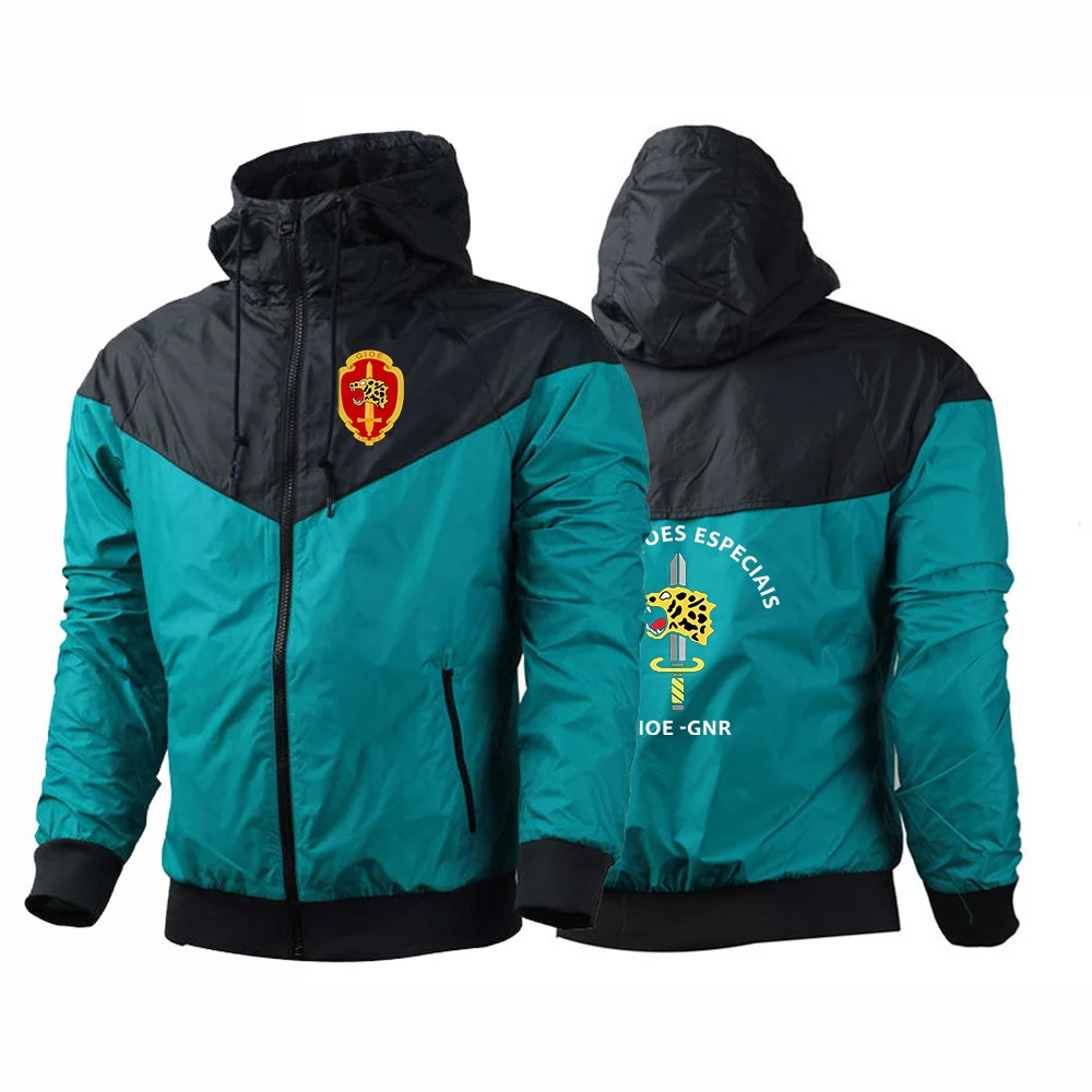 2026 Men's Coat Portugal GNR National Guard Gendarmerie GIOE Special Forces Unit Logo Print Spring Autumn Windproof Jacket