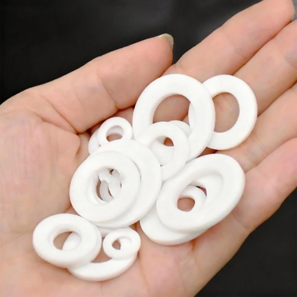 White PTFE Flat Gasket Teflon Sealing Washer M16‑M66 High Temperature Corrosion Resistant Spacer Gasket For Pipe Fitting