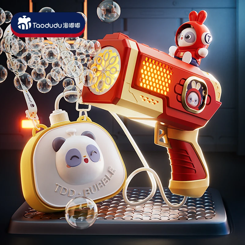 Taodudu backpack bubble gun Children holding bubble guns Internet blockbuster toys Gifts for boys and girls Outdoor toys