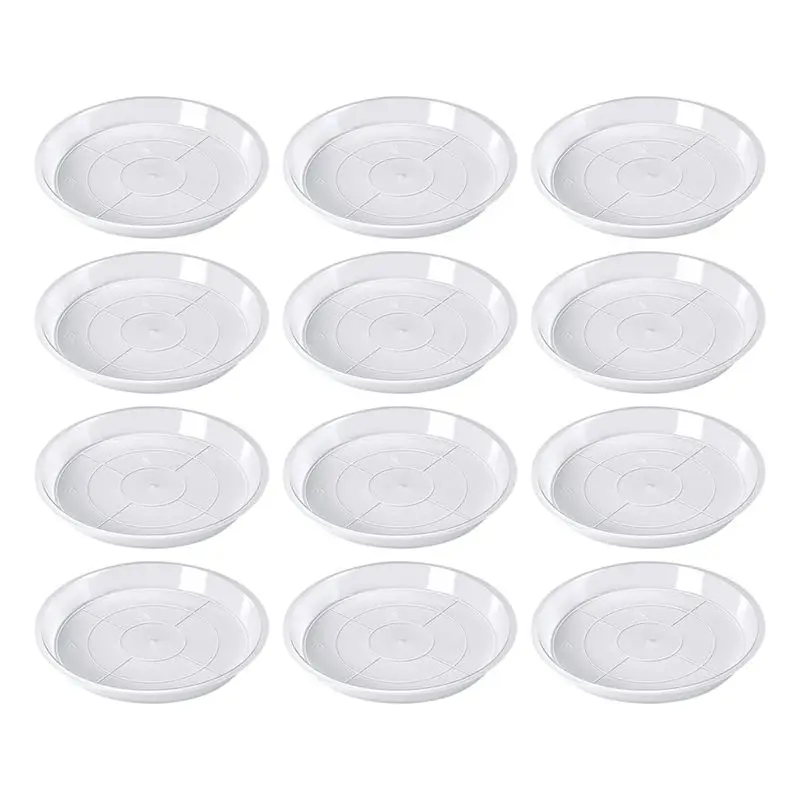 BAAG-30 Pack Plant Suacer 14Cm Plant Drip Trays For Pots Clear Plant Pot Trays Water-Repellent Plant Saucers For Gardens